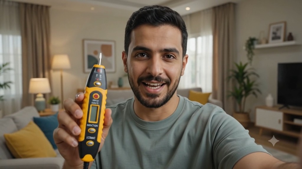 استخدام قلم فحص الجهد في منزل حديث